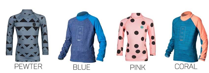 Mystic star ls rashvest lycra kids colors