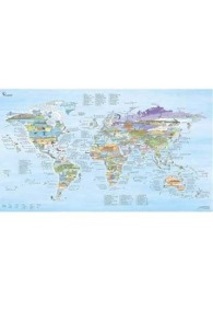 Awesome Maps - Surftrip Kaart Rewritable Wereldkaart
