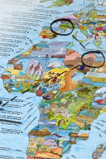Awesome Maps - Bucketlist Map Rewritable Wereldkaart