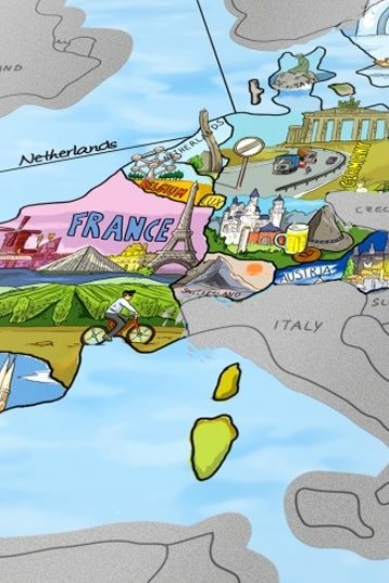 Awesome Maps - Bucketlist Map Scratch Wereldkaart