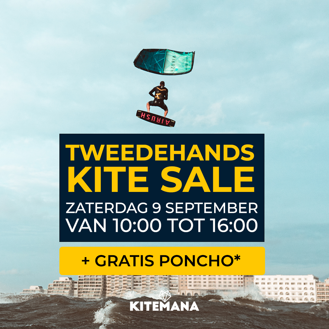 Kitemana Tweedehands Kite Sale ⚡ 9 September📅 + gratis poncho*